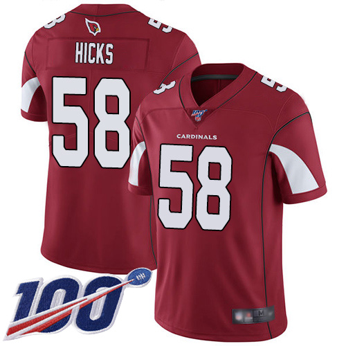 Arizona Cardinals Limited Red Men Jordan Hicks Home Jersey NFL Football #58 100th Season Vapor Untouchable